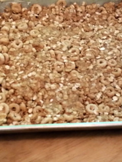 A picture of No bake flax seed PB granola bars.