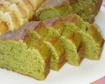 Latest Recipe Superb NonOil Okara Pound Cake Green Tea Flavor Delicious