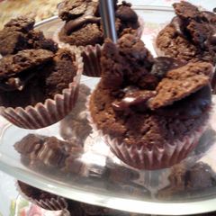 A picture of Chocolate butterfly cupcakes.