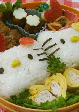 A picture of Hello Kitty Character Bento.