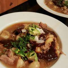 A picture of New Mexican Posole.