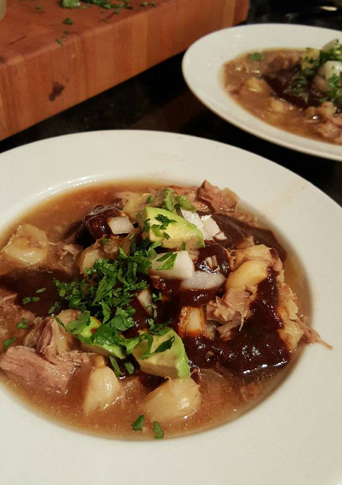 A picture of New Mexican Posole.