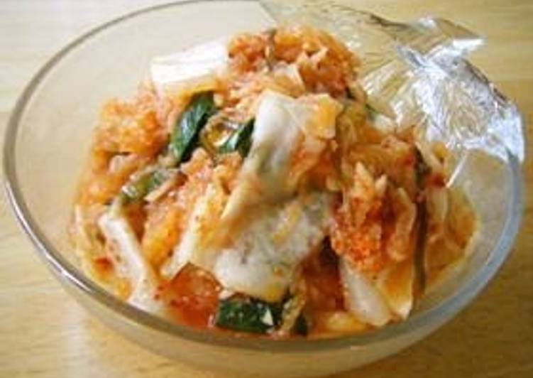 Simple Way to Make Any-night-of-the-week Storeable Homemade Cabbage Kimchi