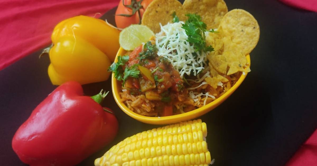 Jain One pot Mexican Rice Recipe by Mitali Jain Cookpad