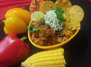 A picture of Jain One pot Mexican Rice.