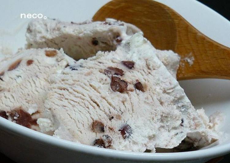 Easy Ogura (Adzuki Bean Paste) Ice Cream