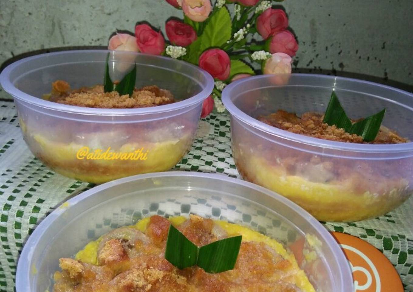 *puding jagung biskuit pisang kukus*