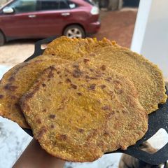 A picture of Carrot and Oat Flat Bread.