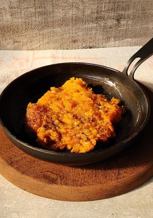 Una foto de 🔥🍠🥃Batatas flambeadas asadas al rescoldo - Batatas caramel scotch 🥃🍠🔥
