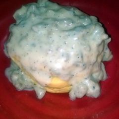 A picture of Vegetarian sausage gravy.