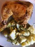Muslo de pollo al limón con ensalada de chaucha y papa 🥔 🍗🥗🥙