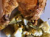 Muslo de pollo al limón con ensalada de chaucha y papa 🥔 🍗🥗🥙