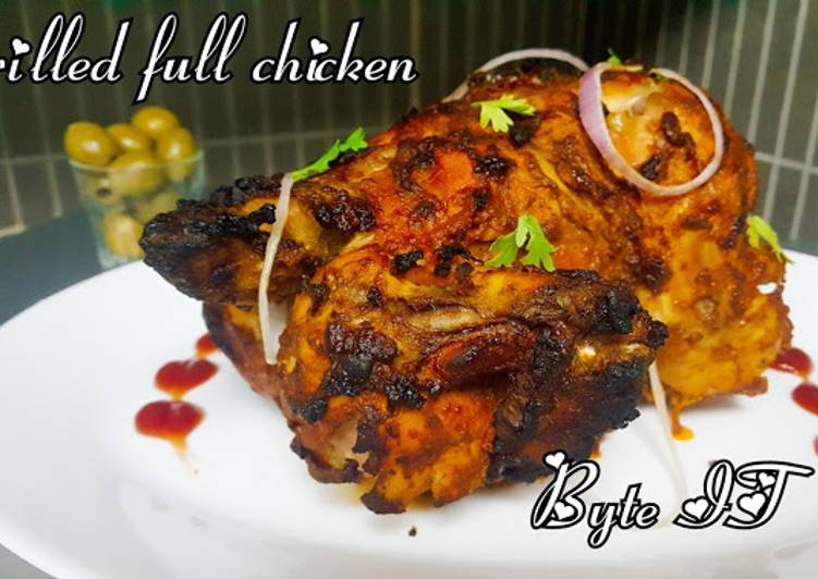 Grilled full chicken