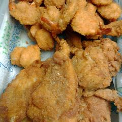 fried cod A picture of fried cod.