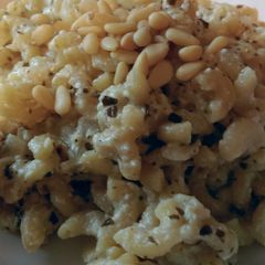 A picture of Ricotta Pesto Parmesan Pasta.