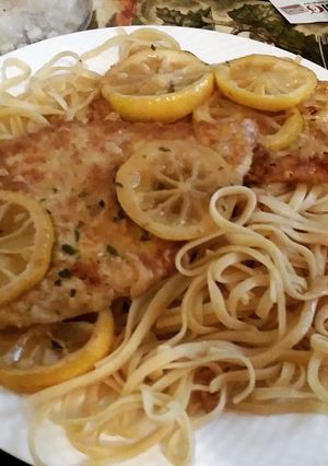 A picture of Chicken Francaise.