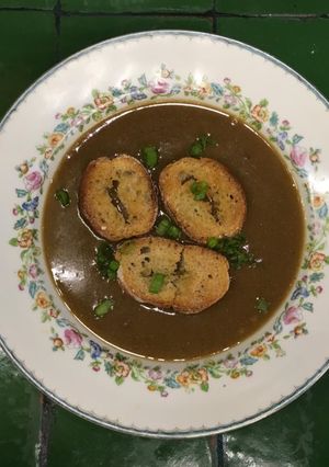 Una foto de Crema de lentejas con zanahoria