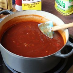 A picture of Tangy bar b que sauce.
