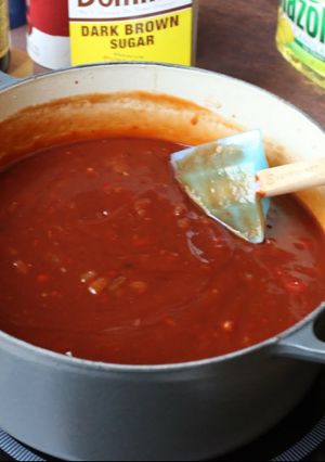 A picture of Tangy bar b que sauce.