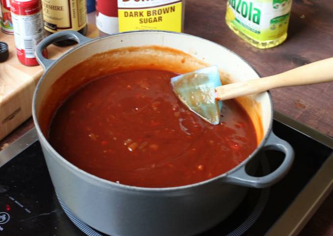 Steps to Prepare Favorite Tangy bar b que sauce