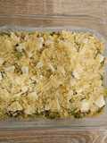 Crumble salé courgettes et chèvre frais