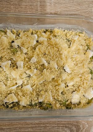 Une photo de Crumble salé courgettes et chèvre frais