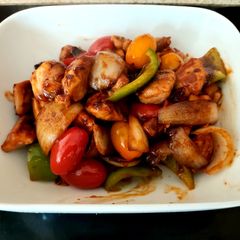 A picture of My Fakeaway BBQ Chicken 🥰🥰🥰.