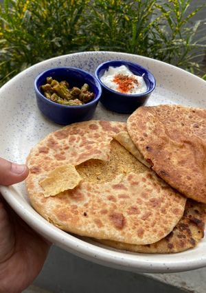 A picture of Sattu ka paratha.