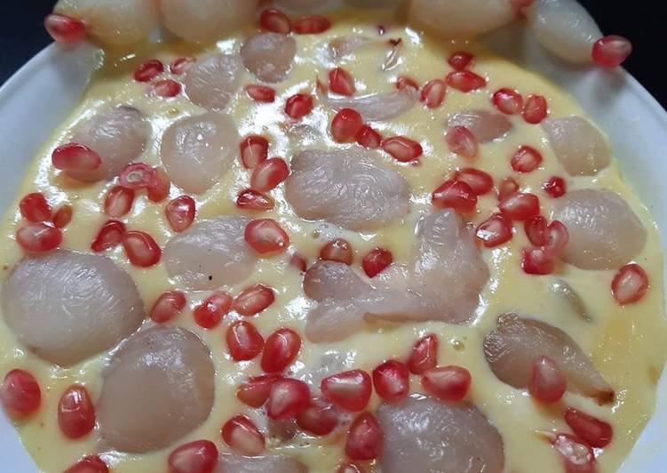 Simple Way to Prepare Perfect Litchi Custard