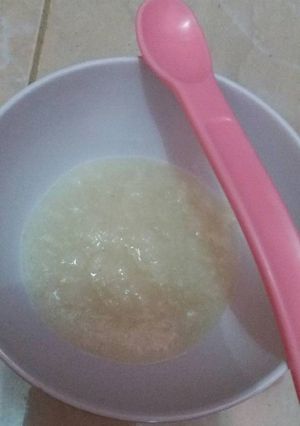Foto resep Pure Beras Putih/Nasi plus Kaldu Ayam