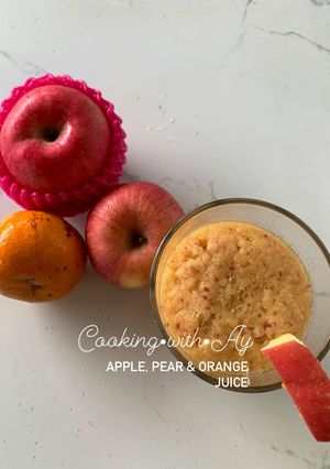 Foto resep Apple, Pear & Orange Juice