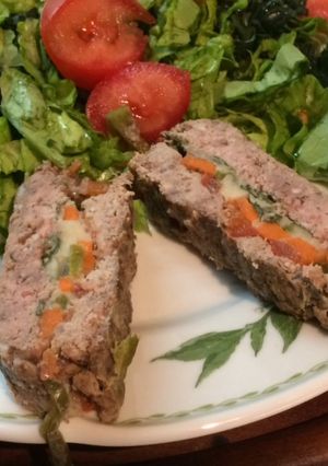 Una foto de Pan de carne con verduras ligh