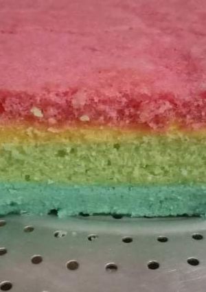 Foto resep Cake rainbow kukus