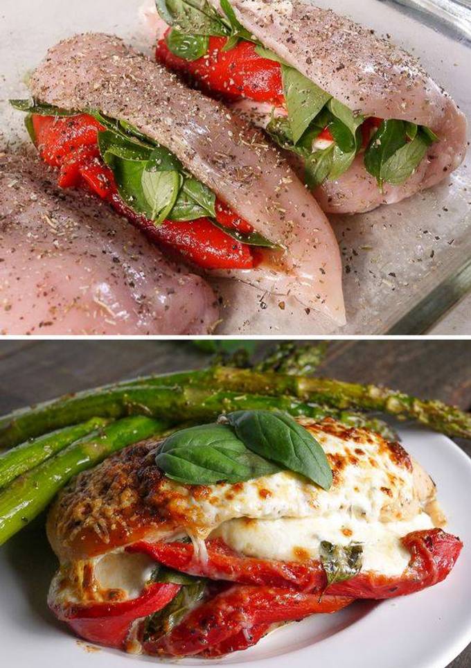 Фаршированная куриная грудка по-итальянски