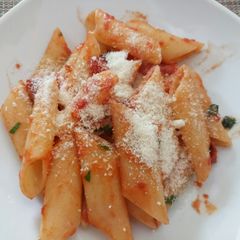 A picture of Pasta with two way tomatoes and two way fresh herbs.
