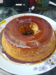 Una foto de Flan de leche condensada