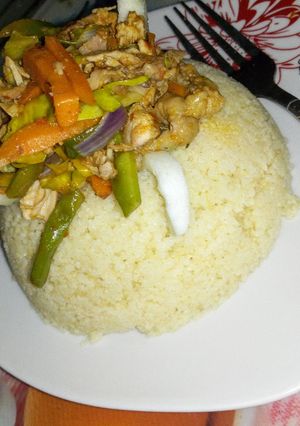 A picture of Chicken stir fry.