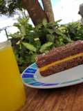 Torta de Chocolate con relleno de mousse de mburucuja y 🍫