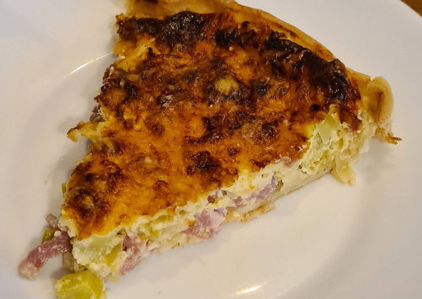 Quiche poireaux lardons