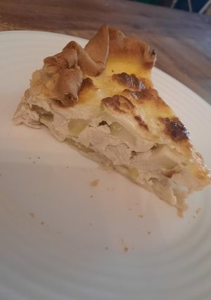 Une photo de Quiche poulet courgettes