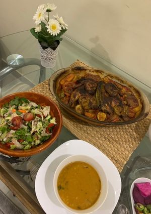 صورة لوصفة صينية الدجاج مع الخضراوات 🥦🥕🥔🍗🍅