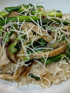A picture of Shiitake and Asparagus Risotto.