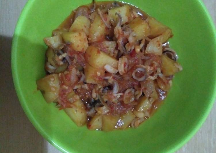 Resep Cumi kentang saus madu sweet yang Bisa Manjain Lidah