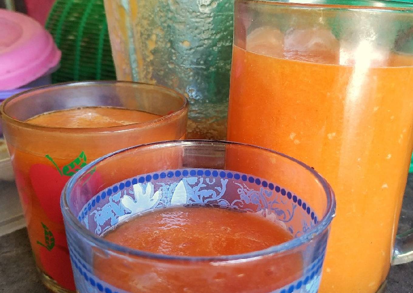 Jus pepaya, pir dan jeruk