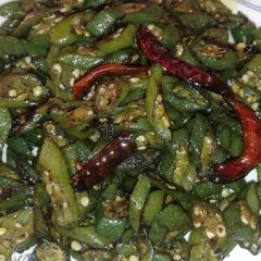 A picture of Lady finger bhujia.
