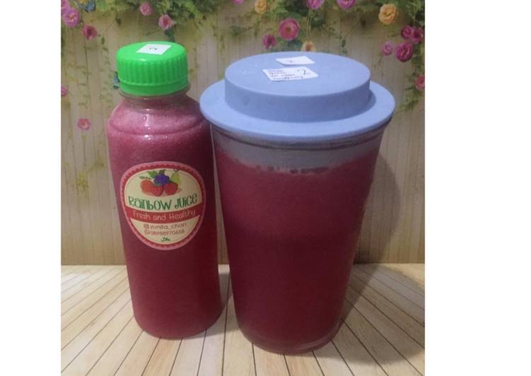 Cara Gampang Membuat Diet Juice Lemon Guava Purple Cabbage Raspberry, Enak Banget