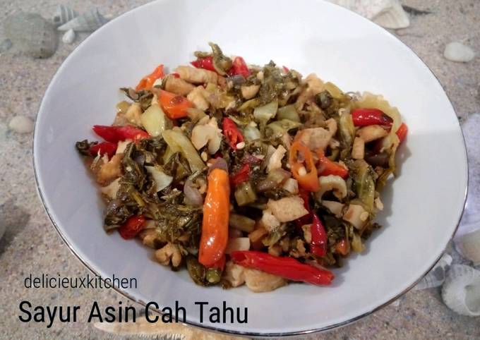 Resep Sayur Asin Cah Tahu Oleh Delkitchen By Scly Cookpad