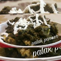 A picture of Palak paneer.