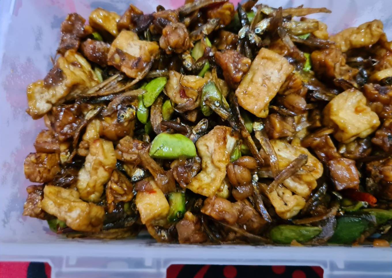 Tumis Tahu Tempe campur Petai (ala ala)
