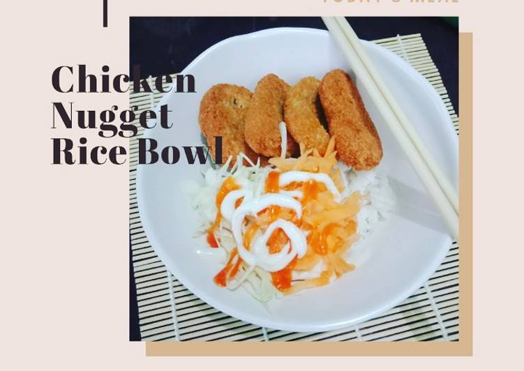 Proses mengolah Chicken Nugget Rice Bowl, Lezat Sekali
